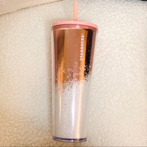 Starbucks Tumbler Holiday Glitter Rose Gold 2019 - Picture 3 of 5